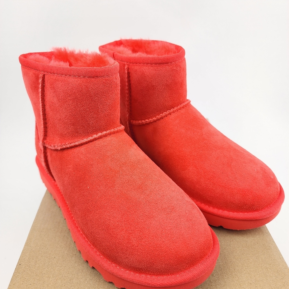 UGG Classic Mini Suede Boots in Red